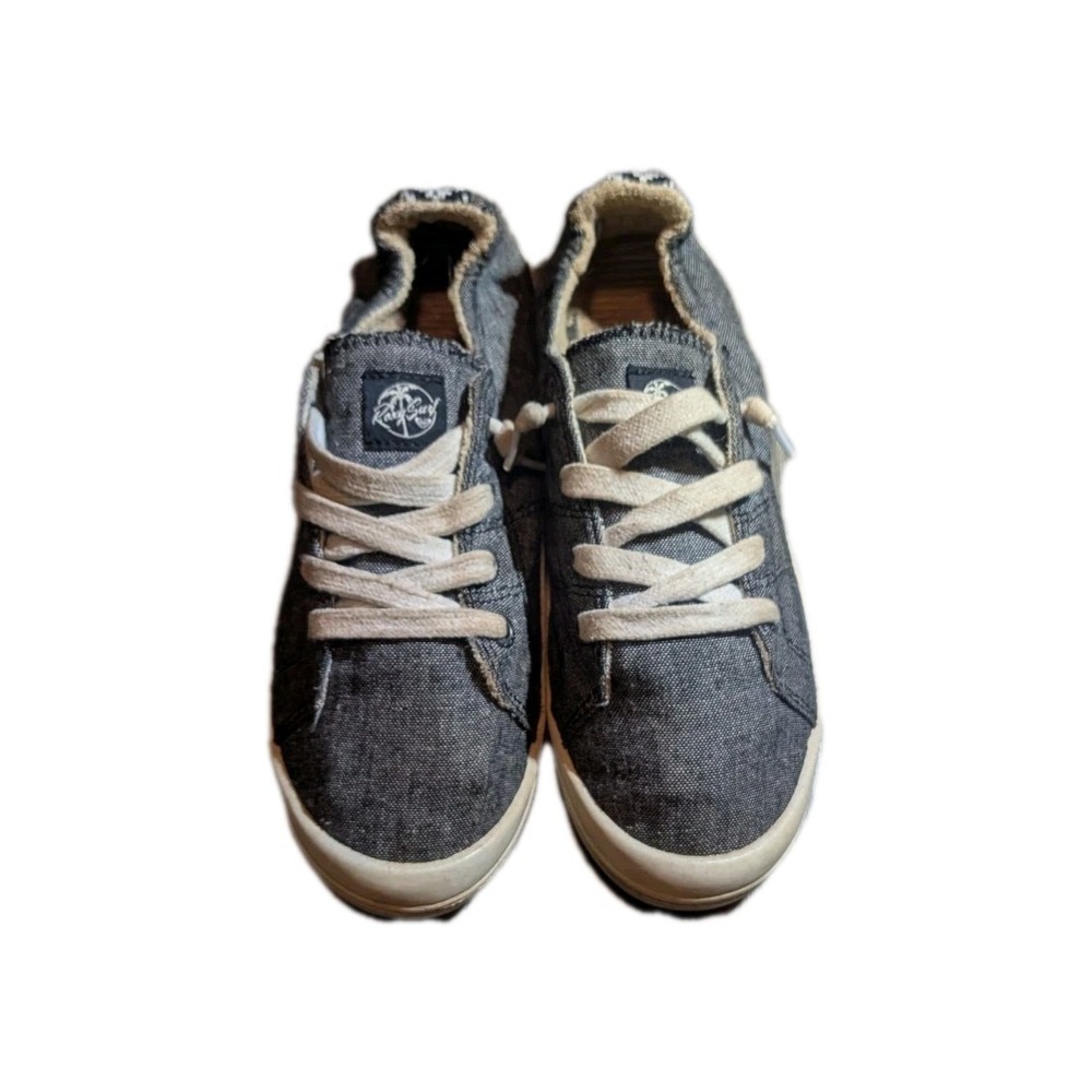 Roxy Surf Bayshore Plus LX Sneakers Gray Canvas Womens Size 9 White